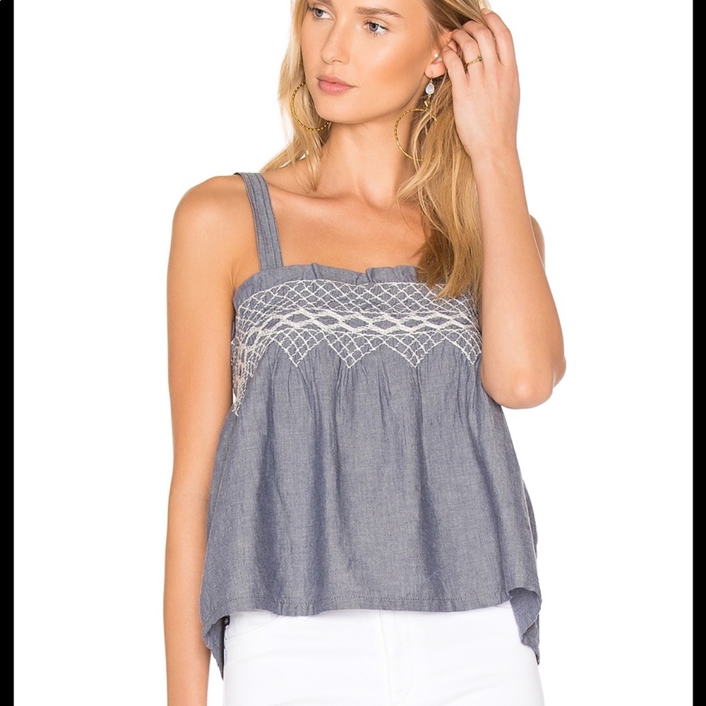 Free People Current Elliott the Smocked Tank